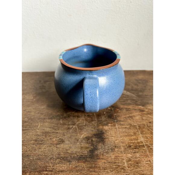 Vintage Dansk Mesa Petite Pitcher | Dansk Blue Ceramic Creamer, Made in Portugal - Picture 2 of 6